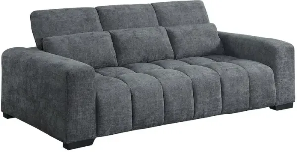 Best Quality Furniture 3 Seater Sofa In Dark Gray With Adjustable Back
