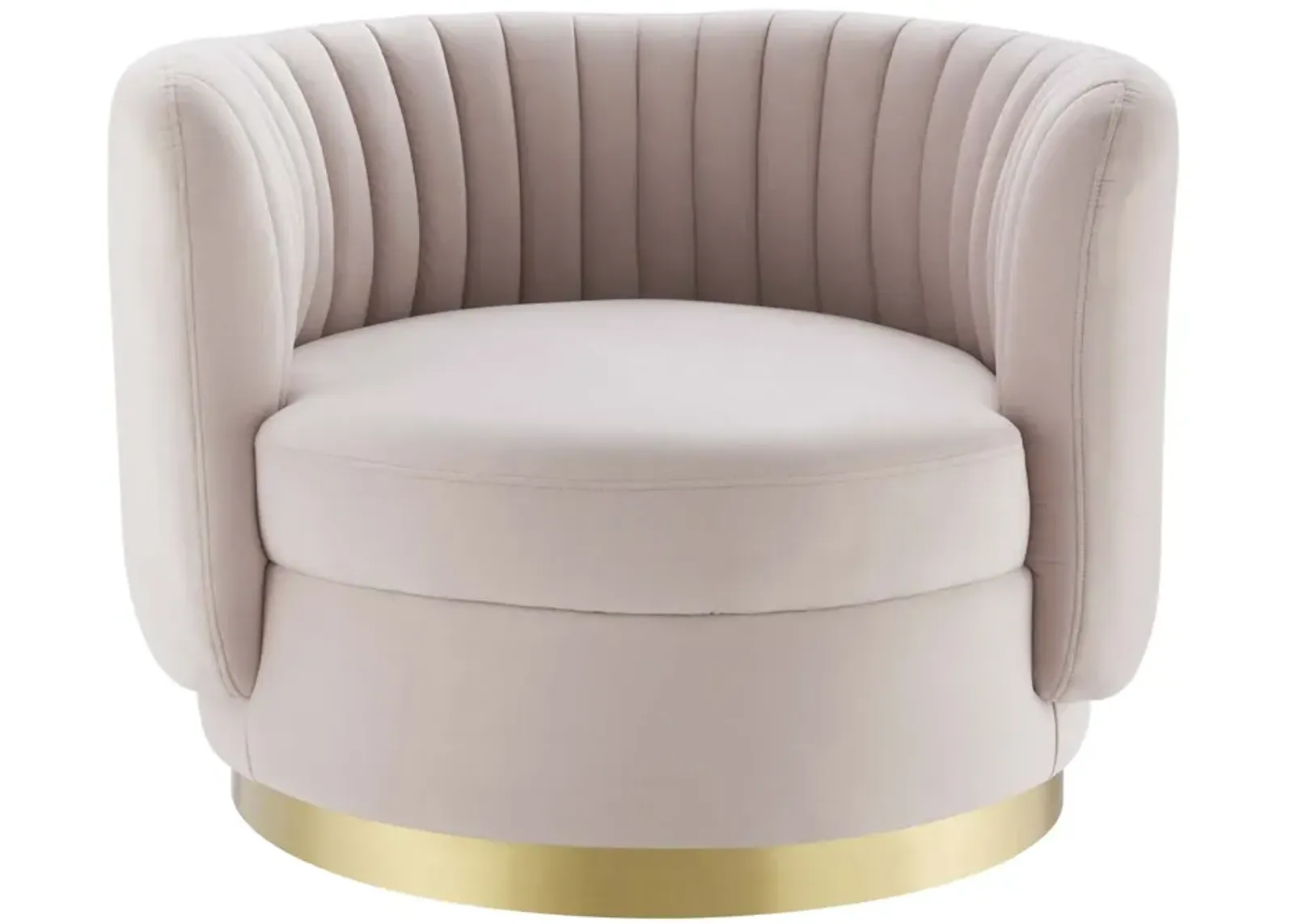 Embrace Tufted Performance Velvet Swivel Chair