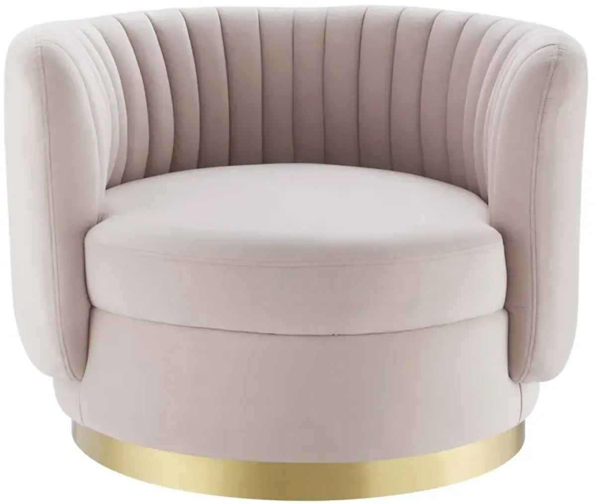 Embrace Tufted Performance Velvet Swivel Chair