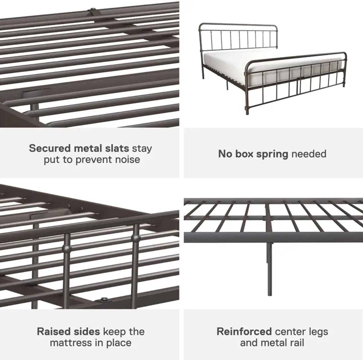 Wyn Metal Black Bed