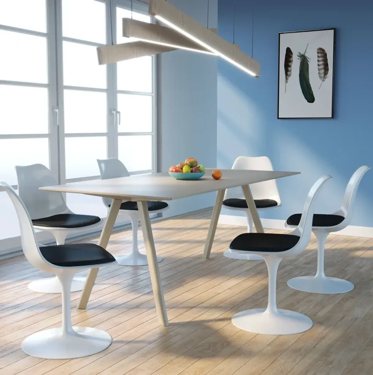 Jaxpety Tulip Swivel Chair White