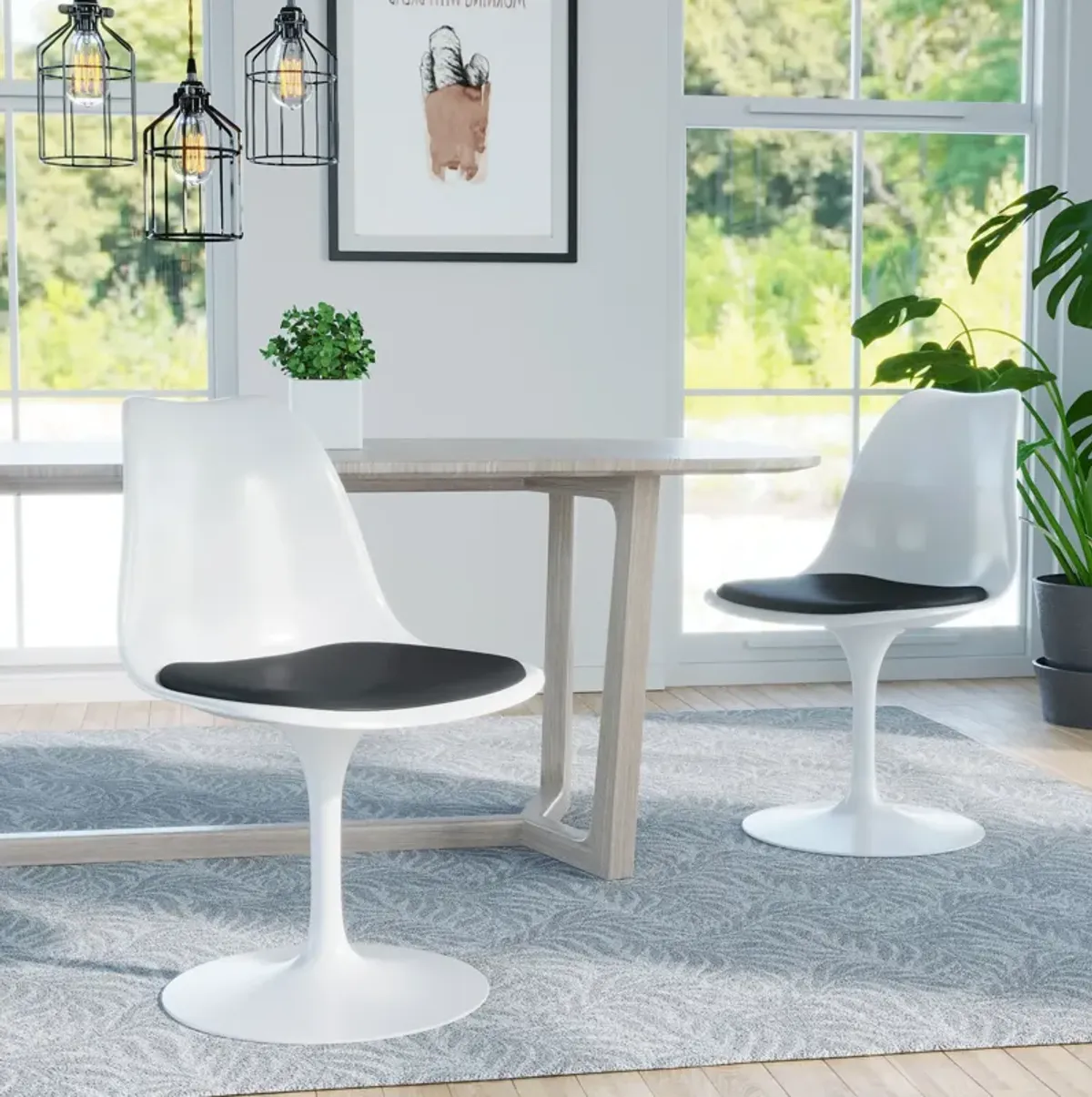 Jaxpety Tulip Swivel Chair White