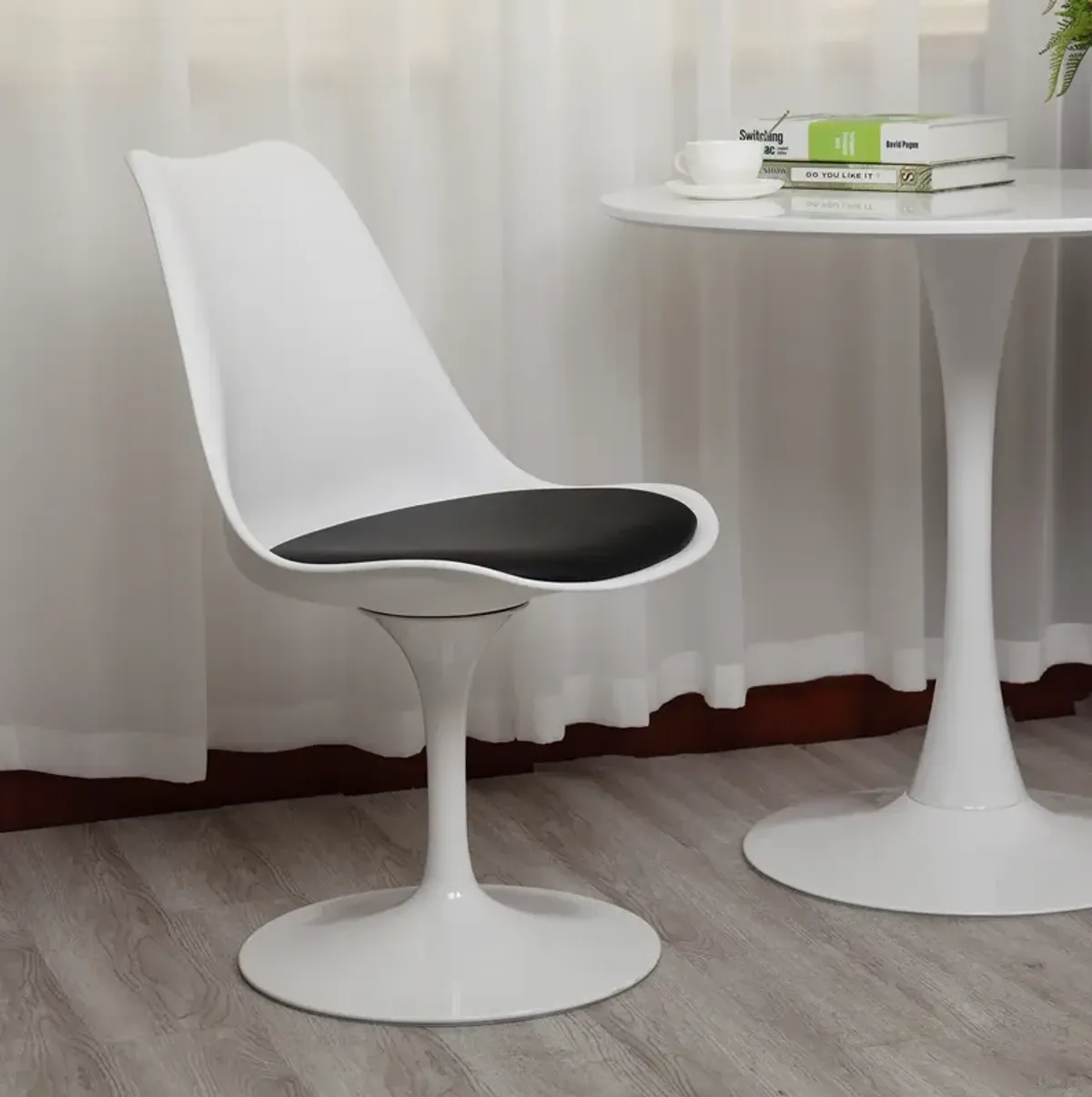 Jaxpety Tulip Swivel Chair White