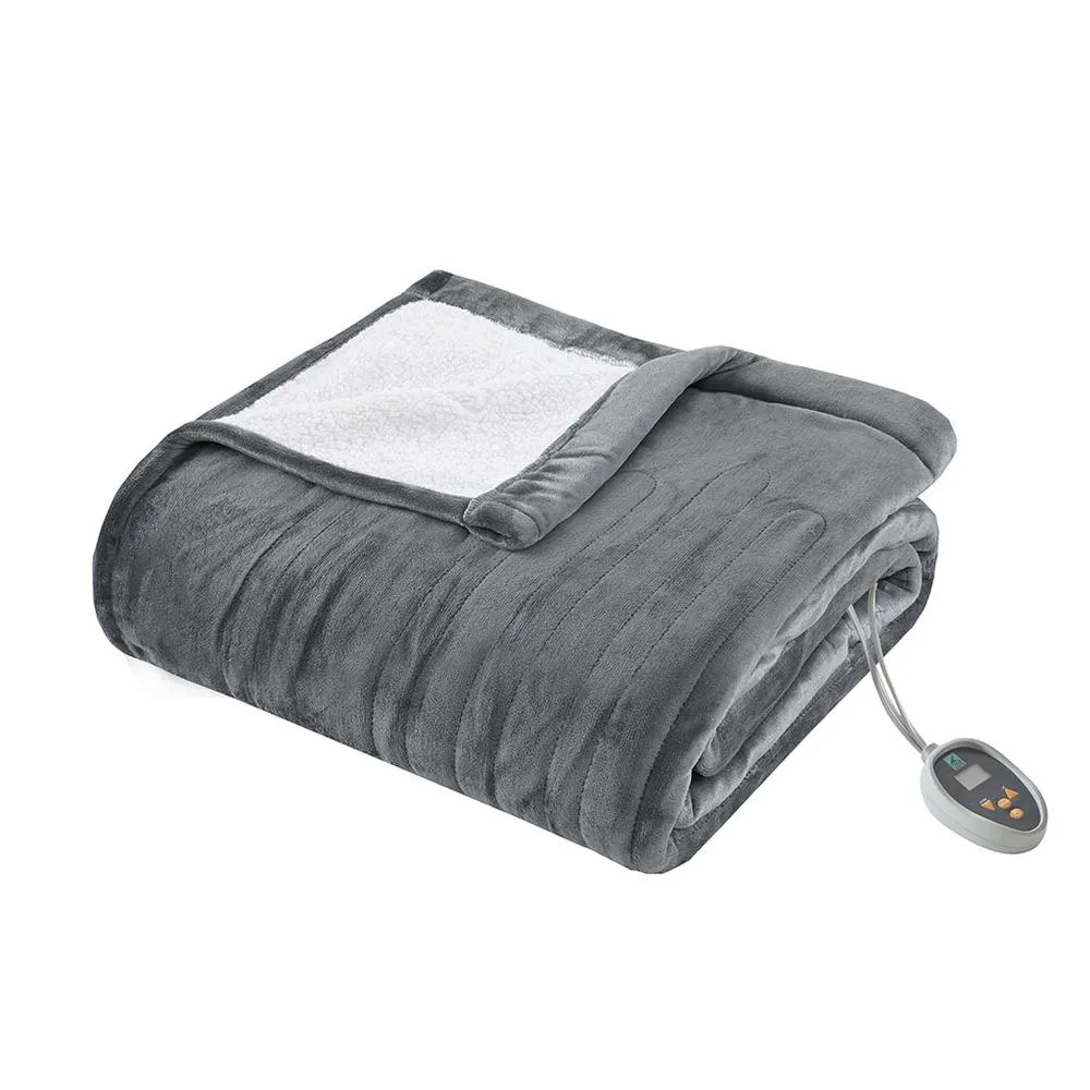 Belen Kox Solid Berber Heated Blanket with Bonus Automatic Timer, Belen Kox