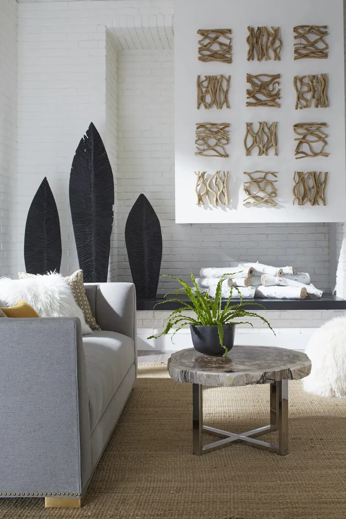 Medium Carved Leaf on Stand