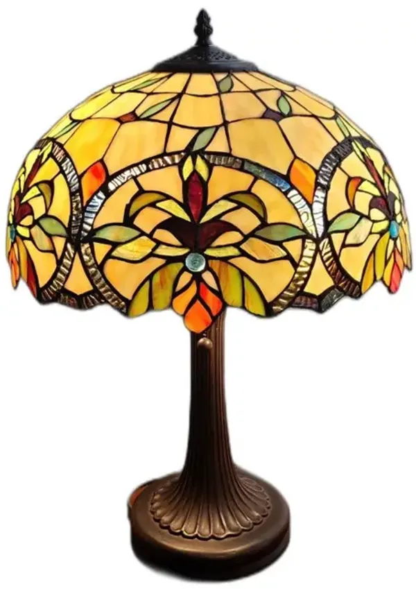 Hivvago 23" Dark Brown Metal Two Light Candlestick Table Lamp With White Shade