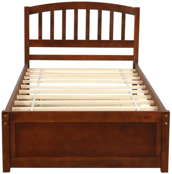 Twin size Platform Bed Wood Bed Frame with Trundle