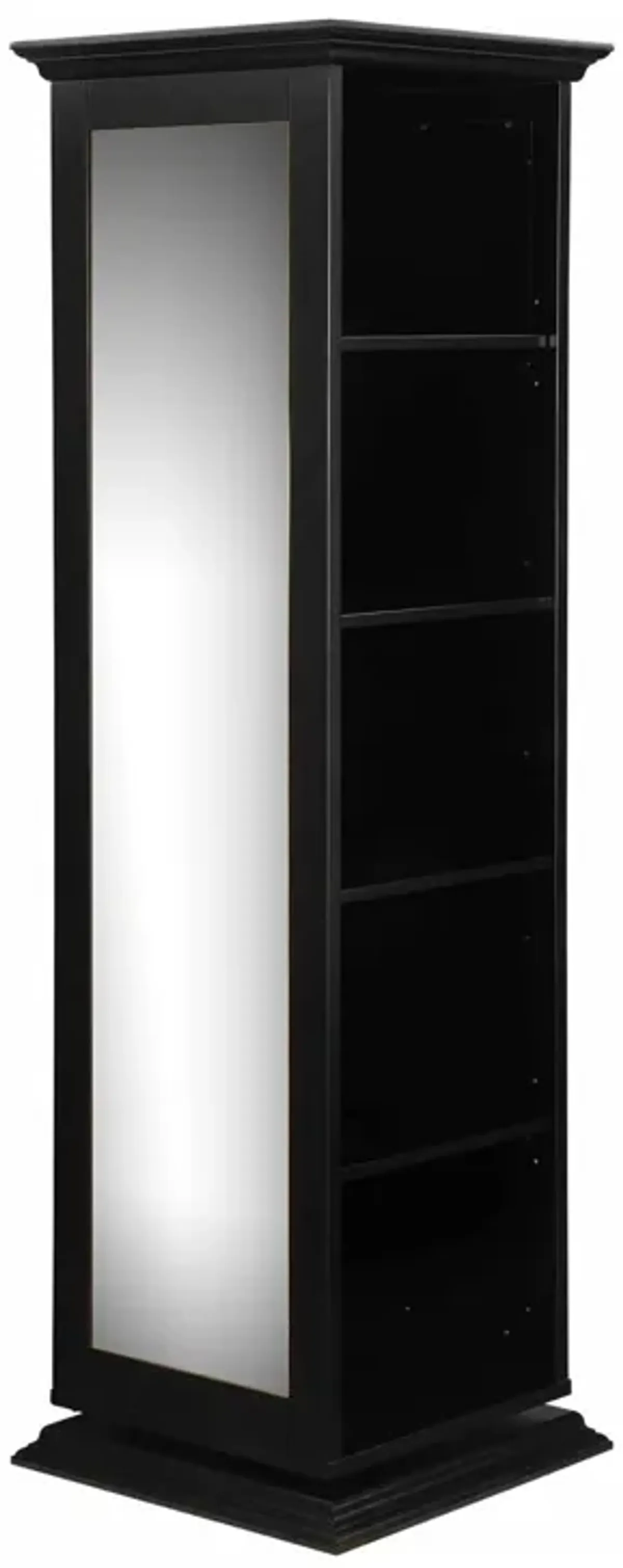 Traditional Style Wooden Accent Cabinet, Black-Benzara