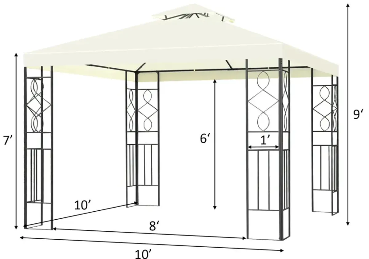 2 Tiers 10 x 10 Feet Patio Gazebo Canopy Tent