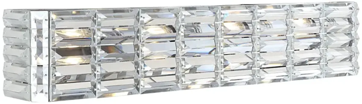 Evelyn Crystal Rectangle Ironcrystal Glam Modern LED Vanity Light