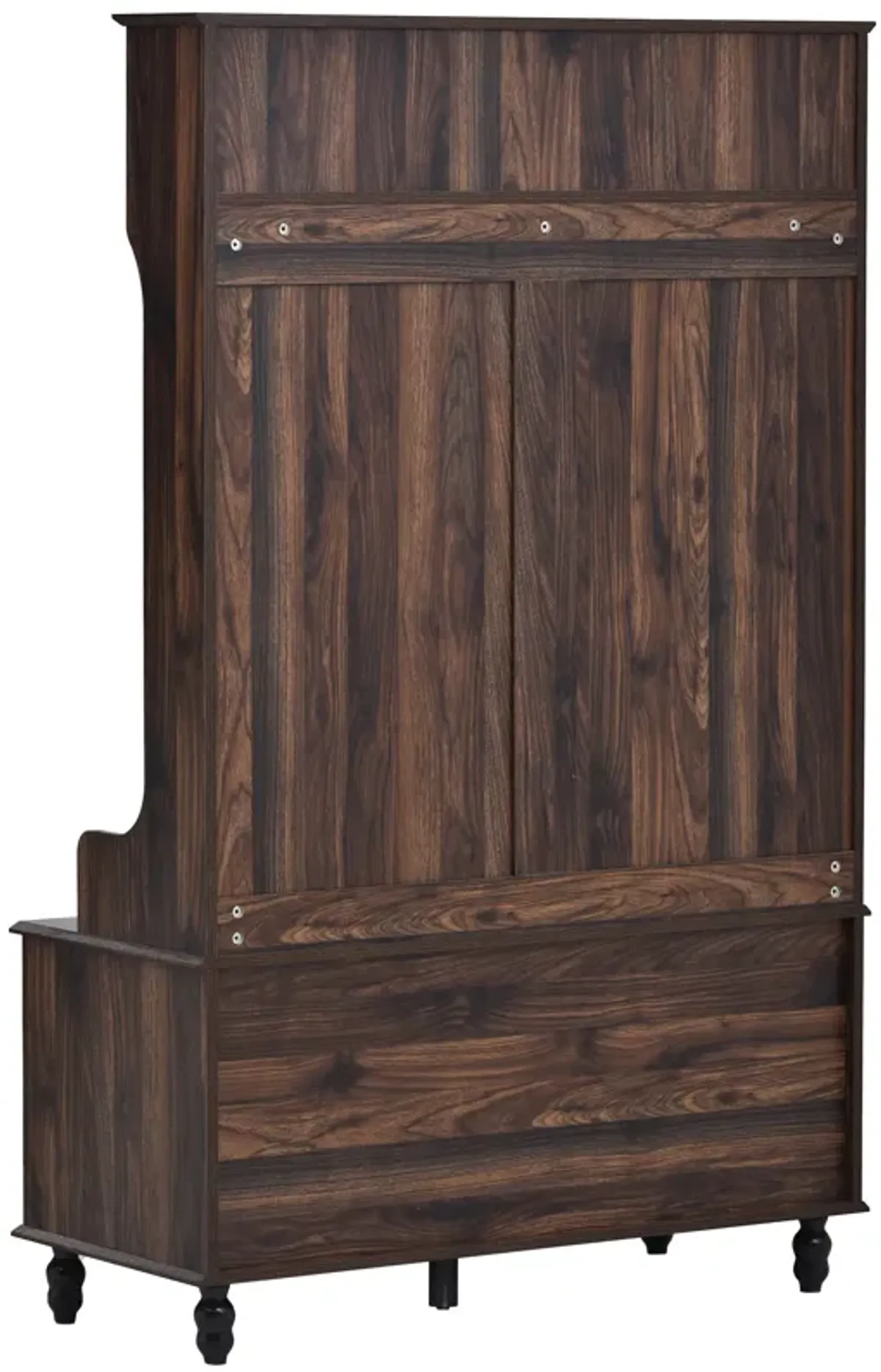 Hall Tree with 4 Hooks , Coat Hanger, Entryway Bench, Storage Bench, 3-in-1 Design, 40INCH, for Entrance, Hallway