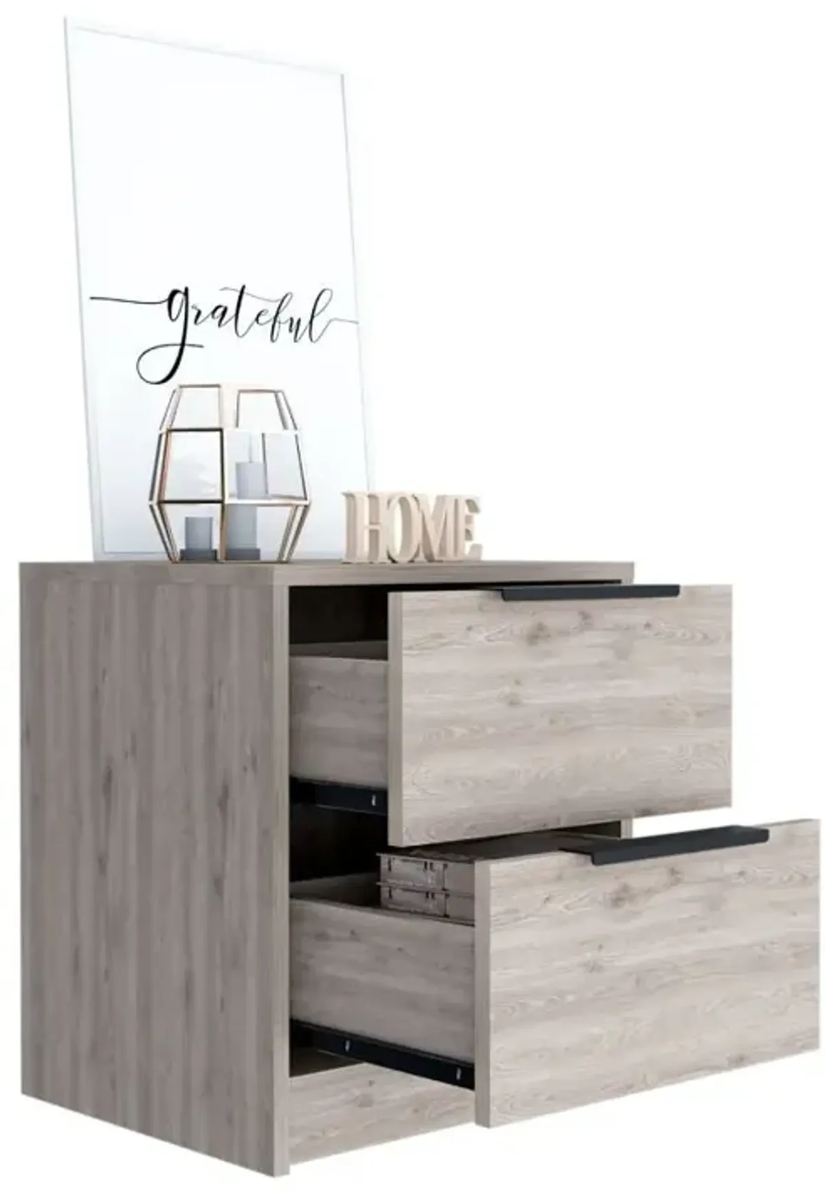 Nightstand Cervants, Bedroom, Light Gray