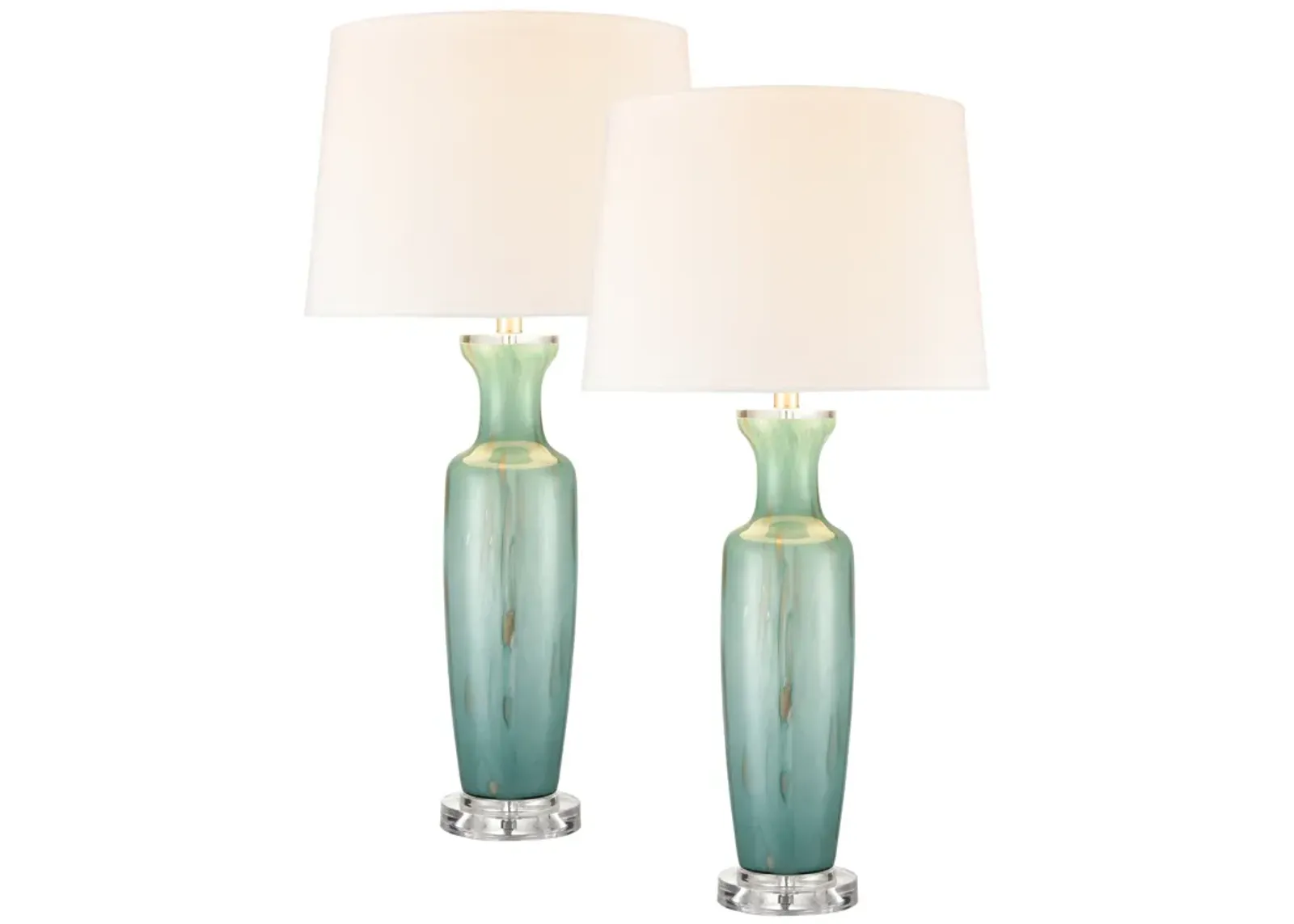 Abilene Green Table Lamp Set