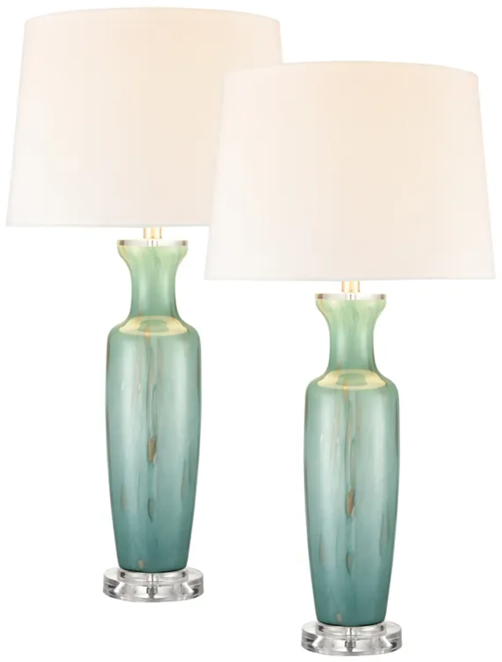 Abilene Green Table Lamp Set