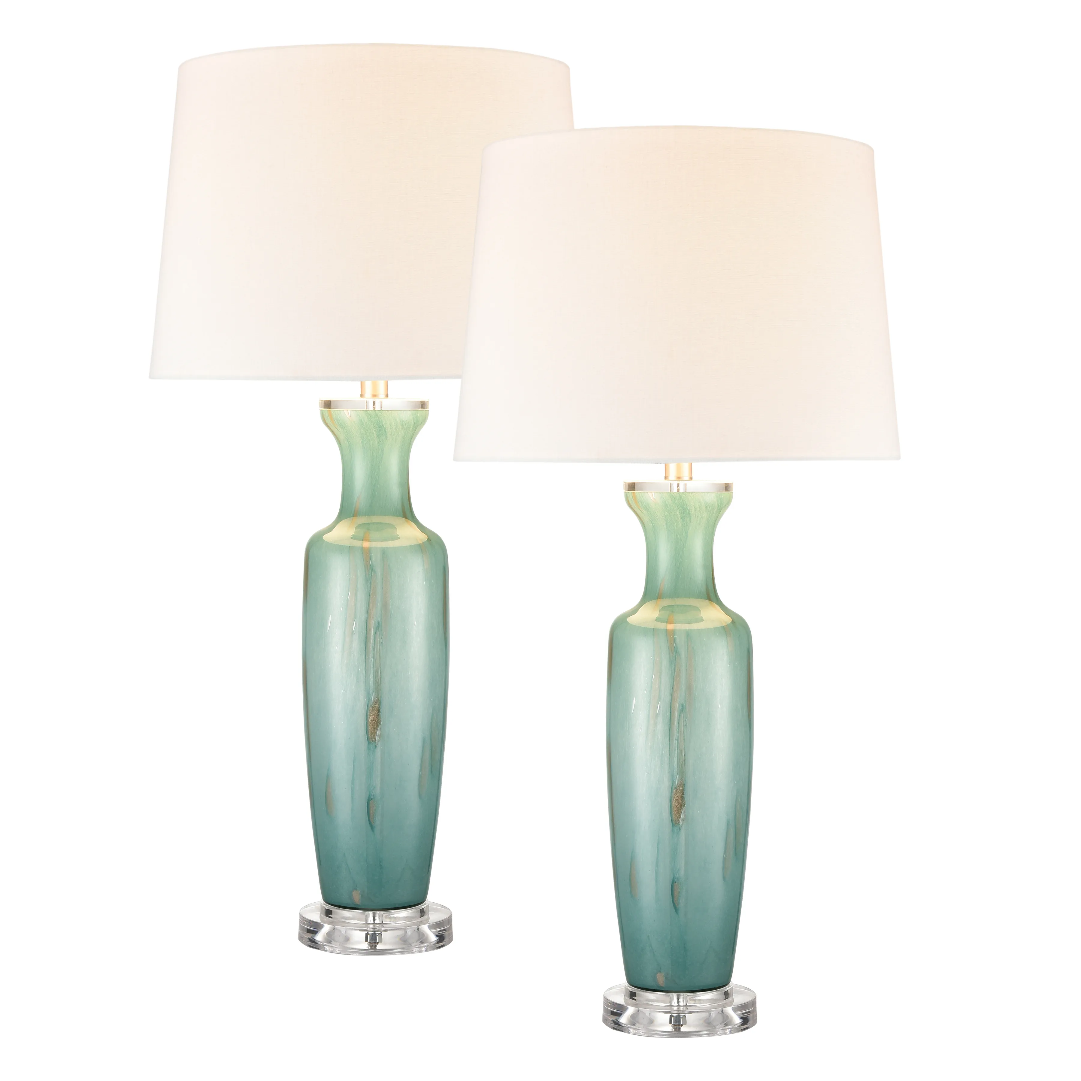 Abilene Green Table Lamp Set