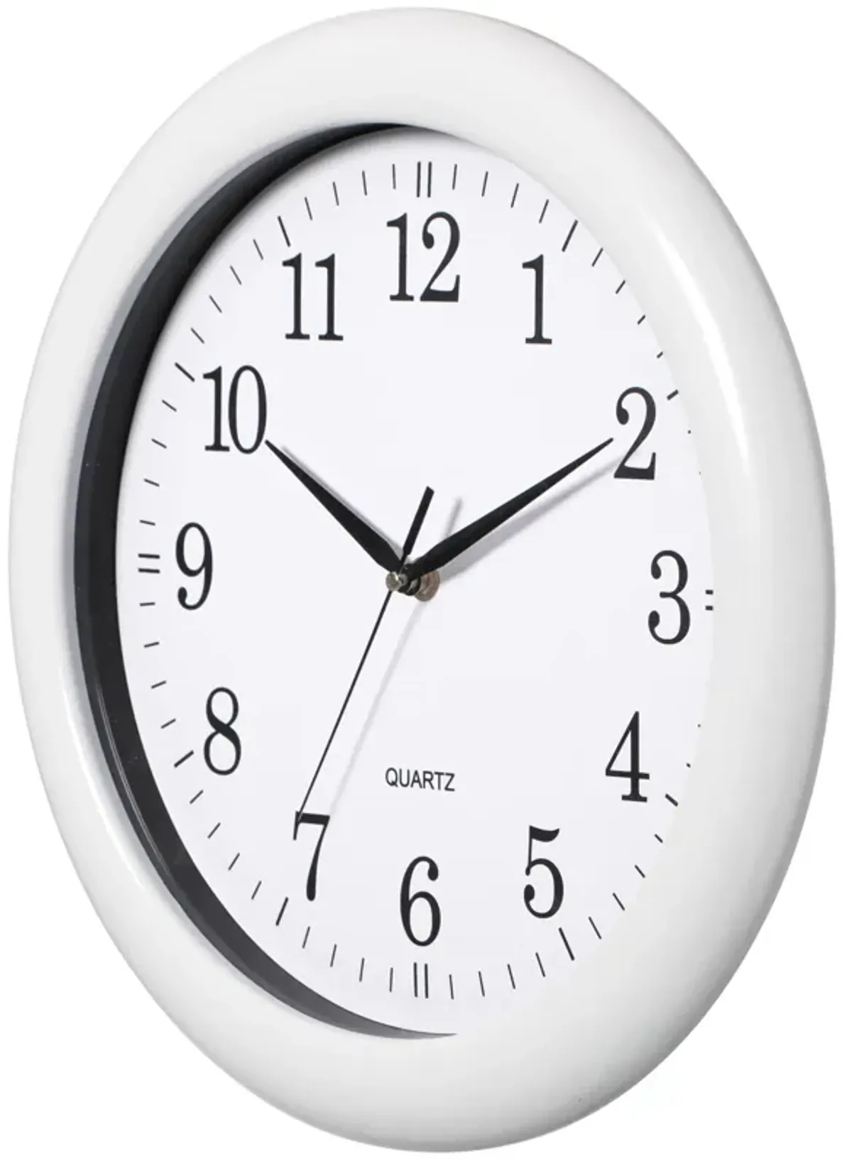 13.75 Inch Plastic Red Round Battery Operated Simple Modern Wall Clock - Office, Classroom, Living Room, Dining Room, Bedroom and Kitchen Wall Decor