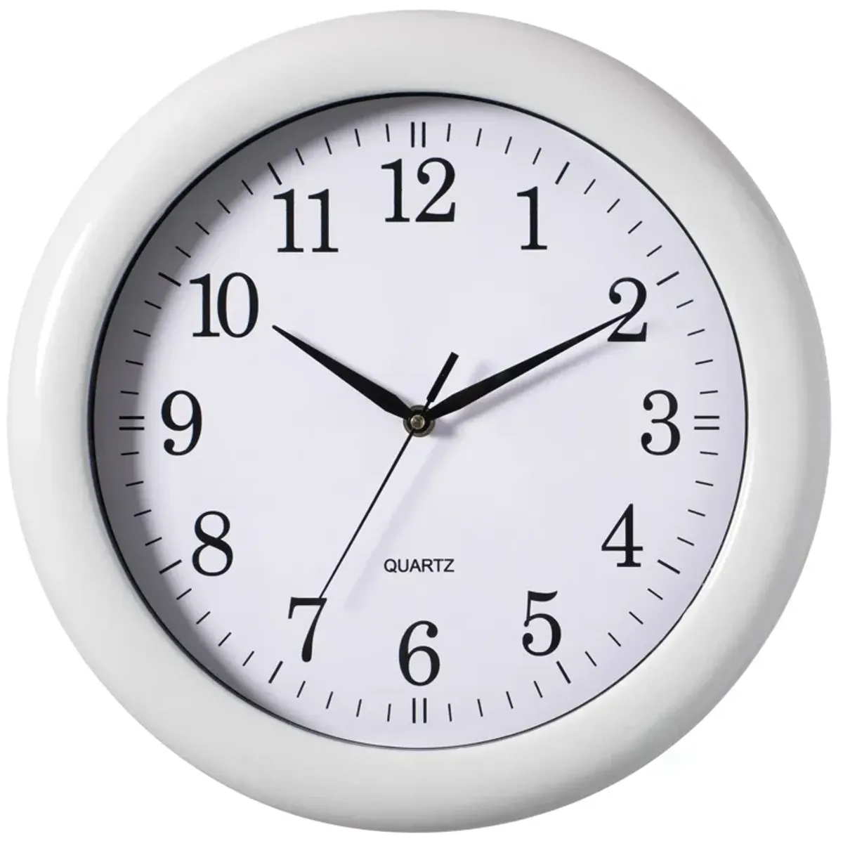 13.75 Inch Plastic Red Round Battery Operated Simple Modern Wall Clock - Office, Classroom, Living Room, Dining Room, Bedroom and Kitchen Wall Decor