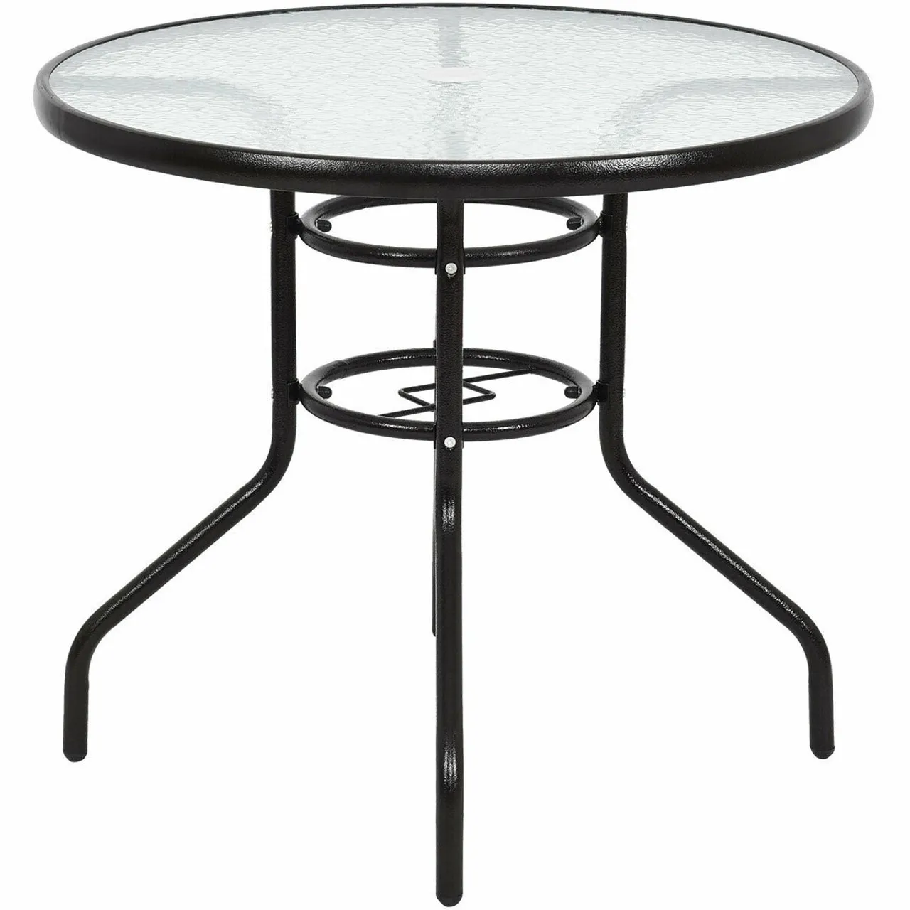 Patio Round Table Steel Frame Dining Table