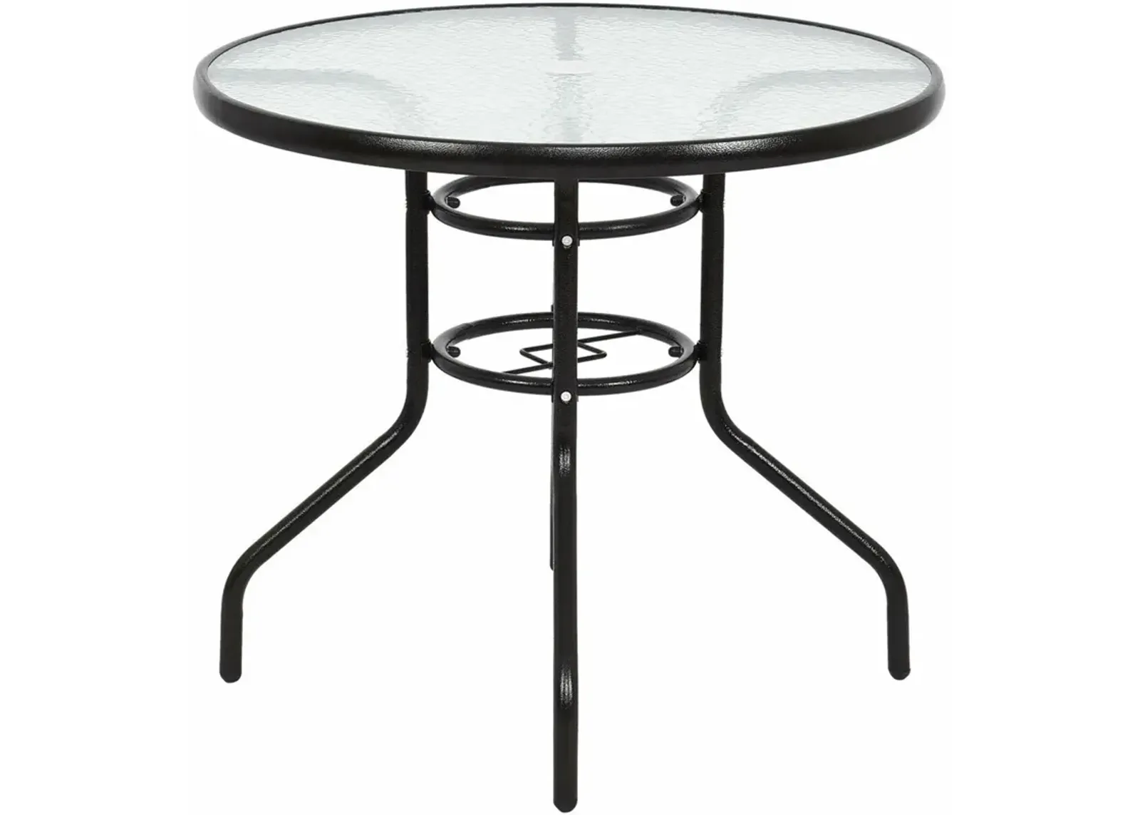 Patio Round Table Steel Frame Dining Table