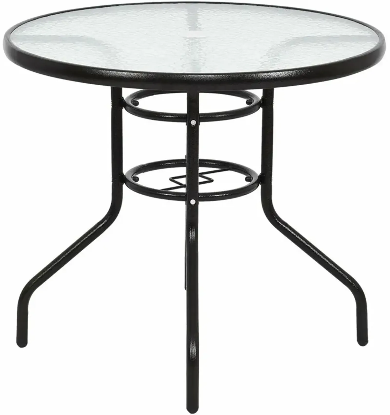 Patio Round Table Steel Frame Dining Table