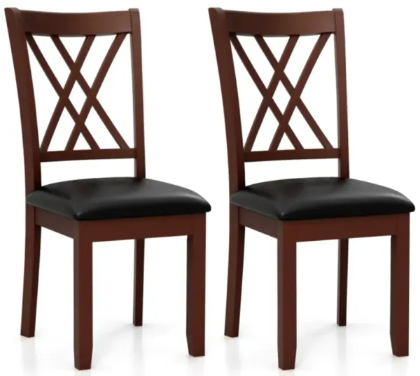 Hivvago Set of 2 Dining Chair with Backrest and Padded Seat