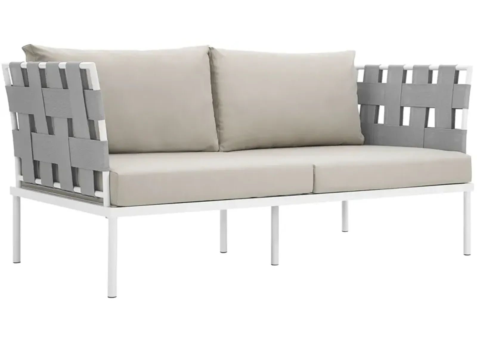 Modway - Harmony Outdoor Patio Aluminum Loveseat