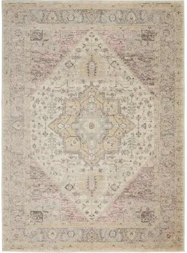 Tranquil TRA06 Ivory/Pink 6' x 9' Rug
