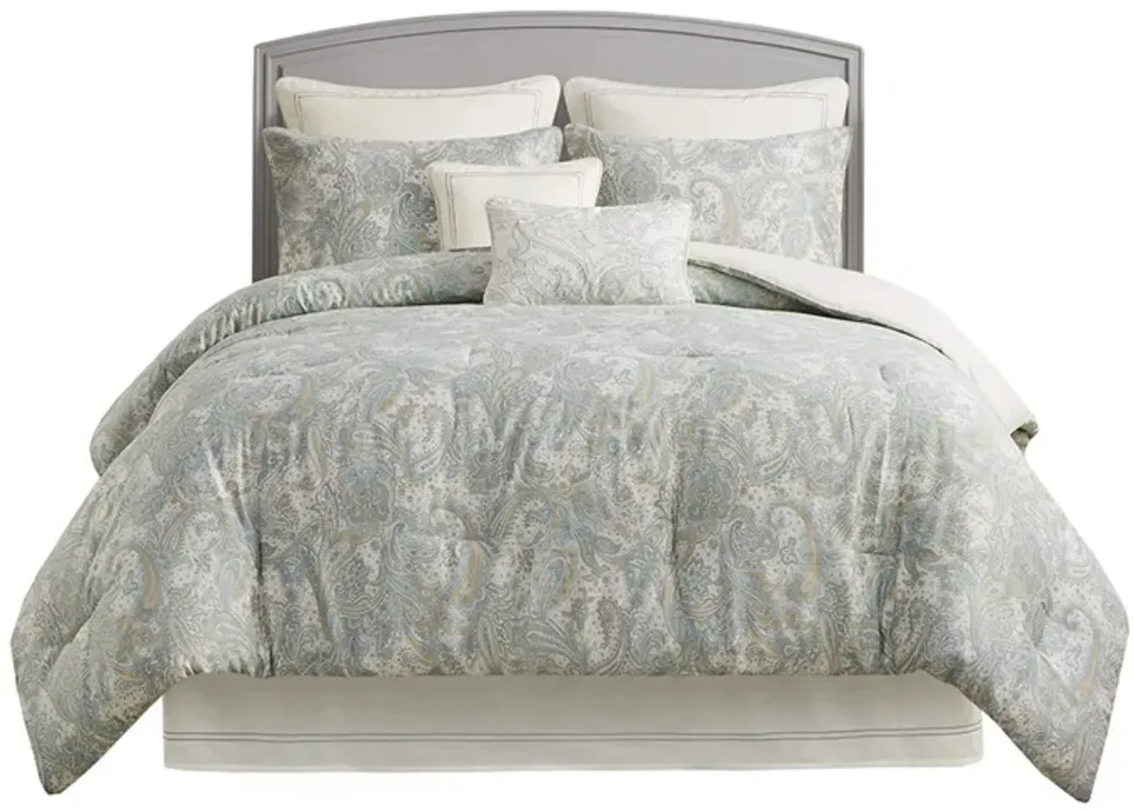 Gracie Mills Christi Paisley 4-Piece Cotton Comforter Set