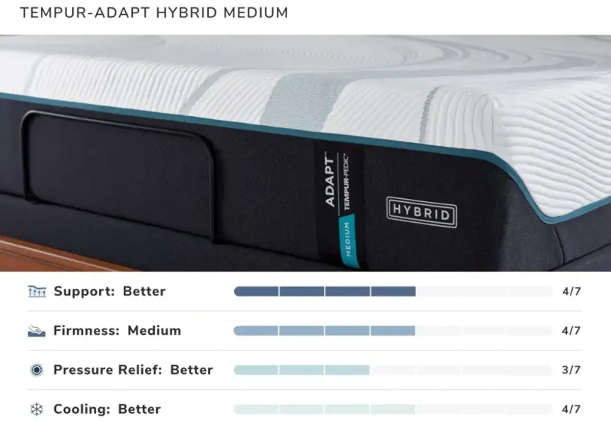 Tempur-pedic Adapt Medium Hybrid Split Cal King Mattress