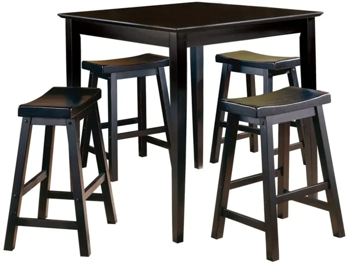 Finish 29-Inch Bar Height Stools Set Of 2 Piece Saddle Seat Solid Wood Casual Dining Home Furniture