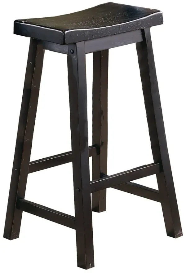 Streamdale 29" Bar Stools, Saddle Seat Wood (Set of 2)