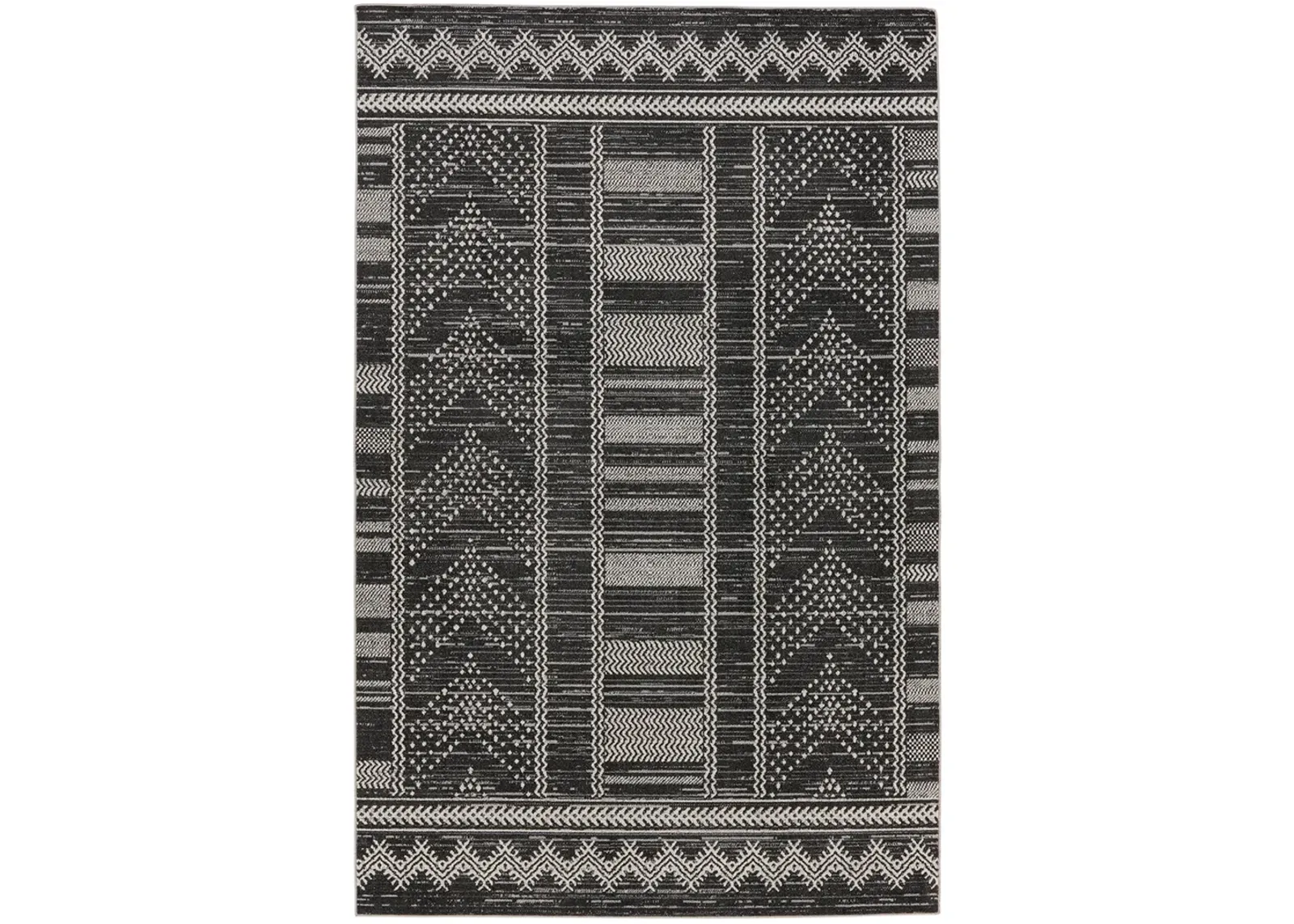 Nadine Mateo Black 2'8" x 10' Runner Rug