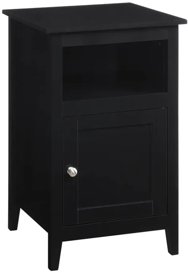 Convenience Concepts Designs2Go Storage Cabinet End Table with Shelf, Black