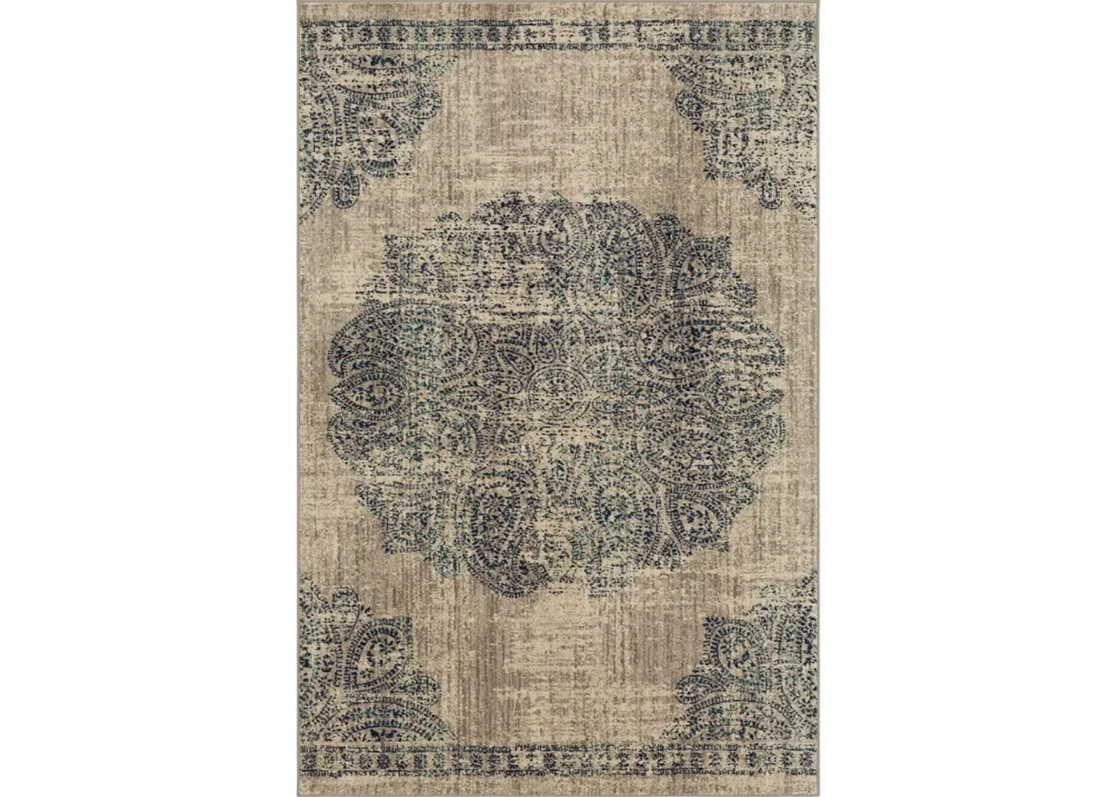 Expressions by Scott Living Dharma Medallion Indigo 2' 4" X 7' 10" Rug