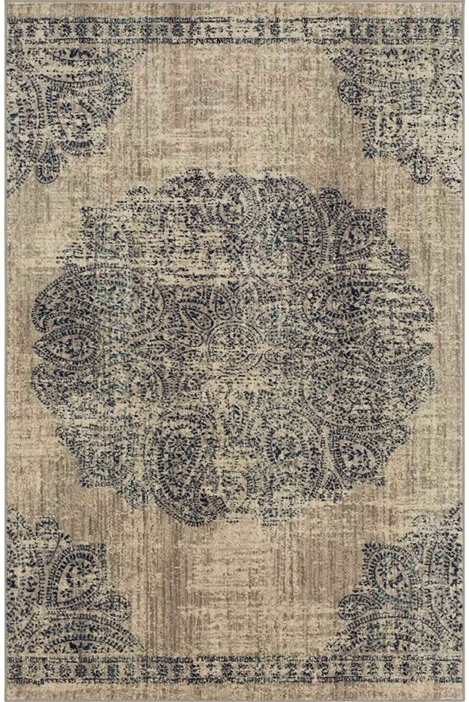 Expressions by Scott Living Dharma Medallion Indigo 2' 4" X 7' 10" Rug