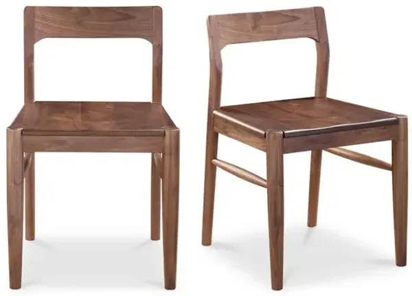 Moe’s Owing Dining Chair Walnut-Set Of Two