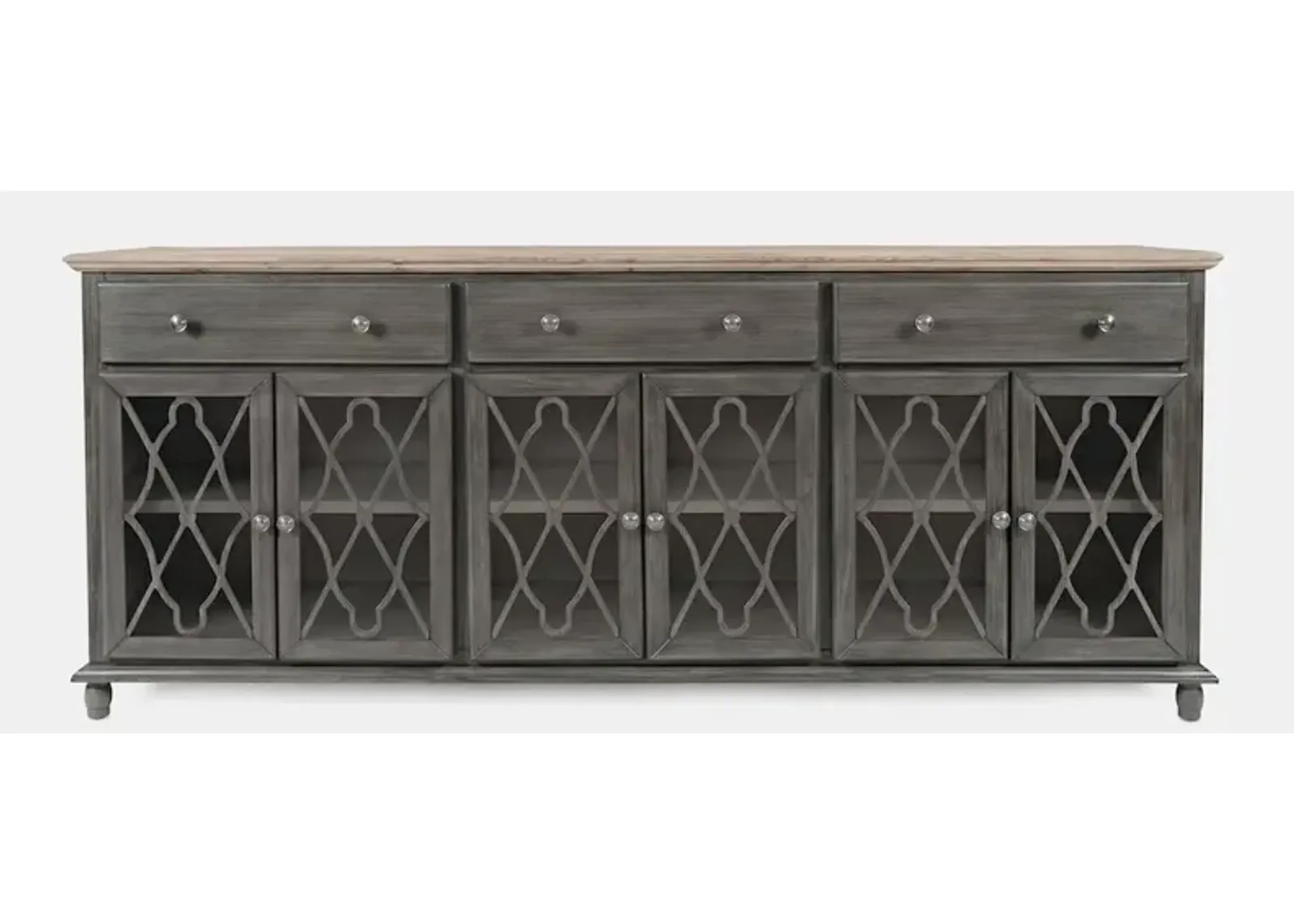 Jofran Aurora Hills Country Wire-Brushed 6 Door Accent Chest