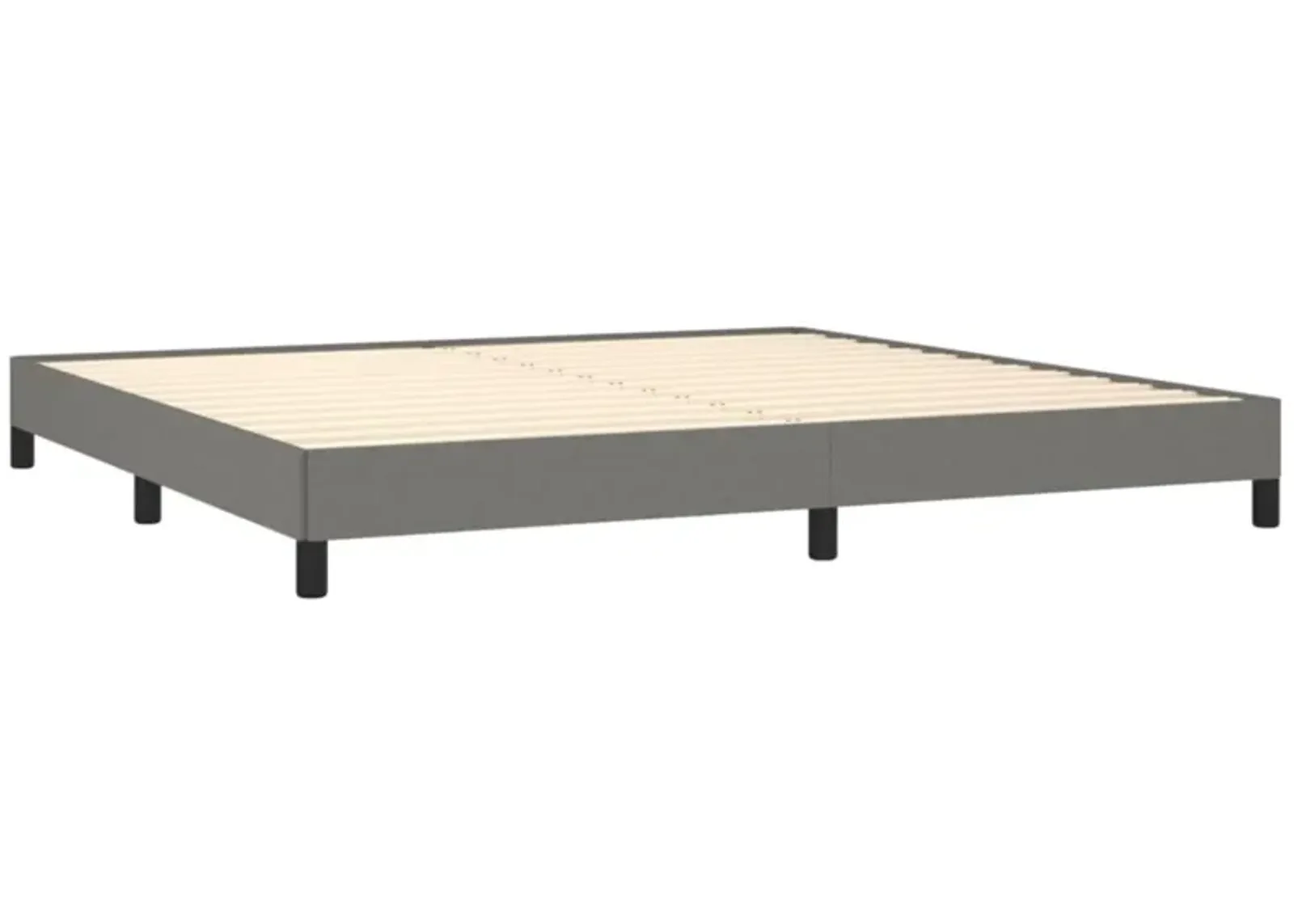 vidaXL Bed Frame Dark Gray 76"x79.9" King Fabric