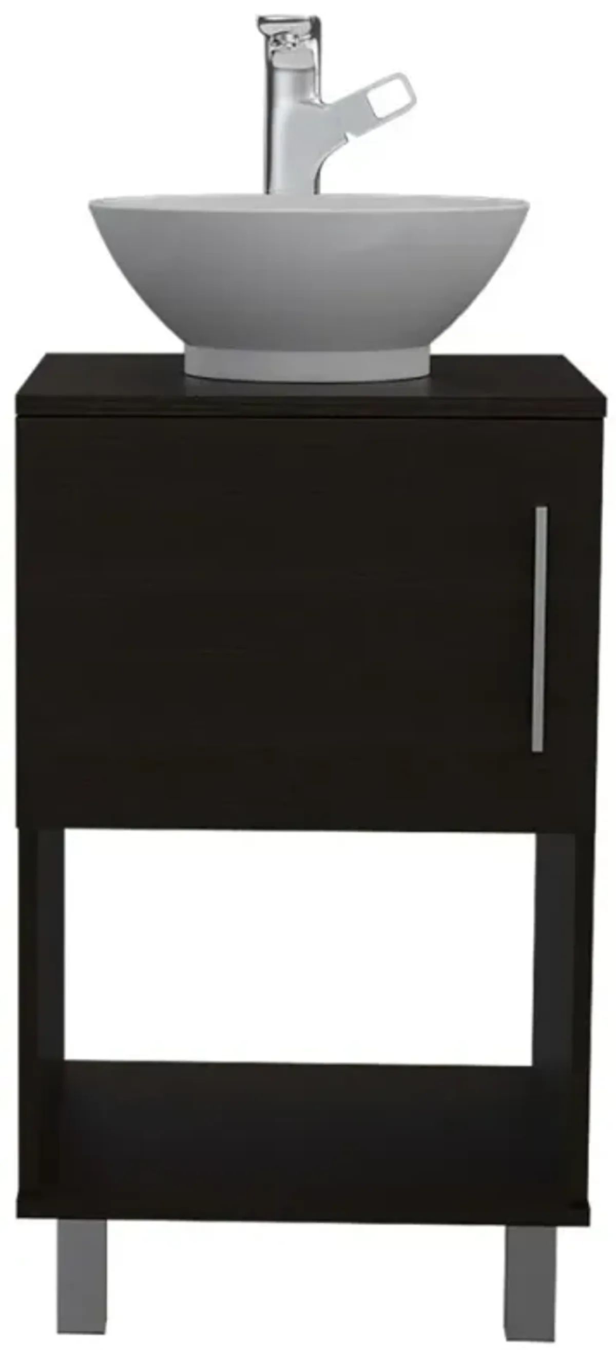 Saybrooke 1-Shelf Single Bathroom Vanity Wengue