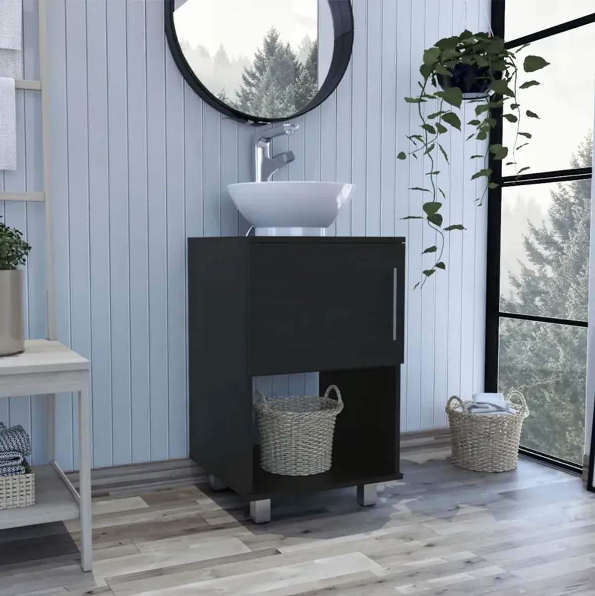 Saybrooke 1-Shelf Single Bathroom Vanity Wengue