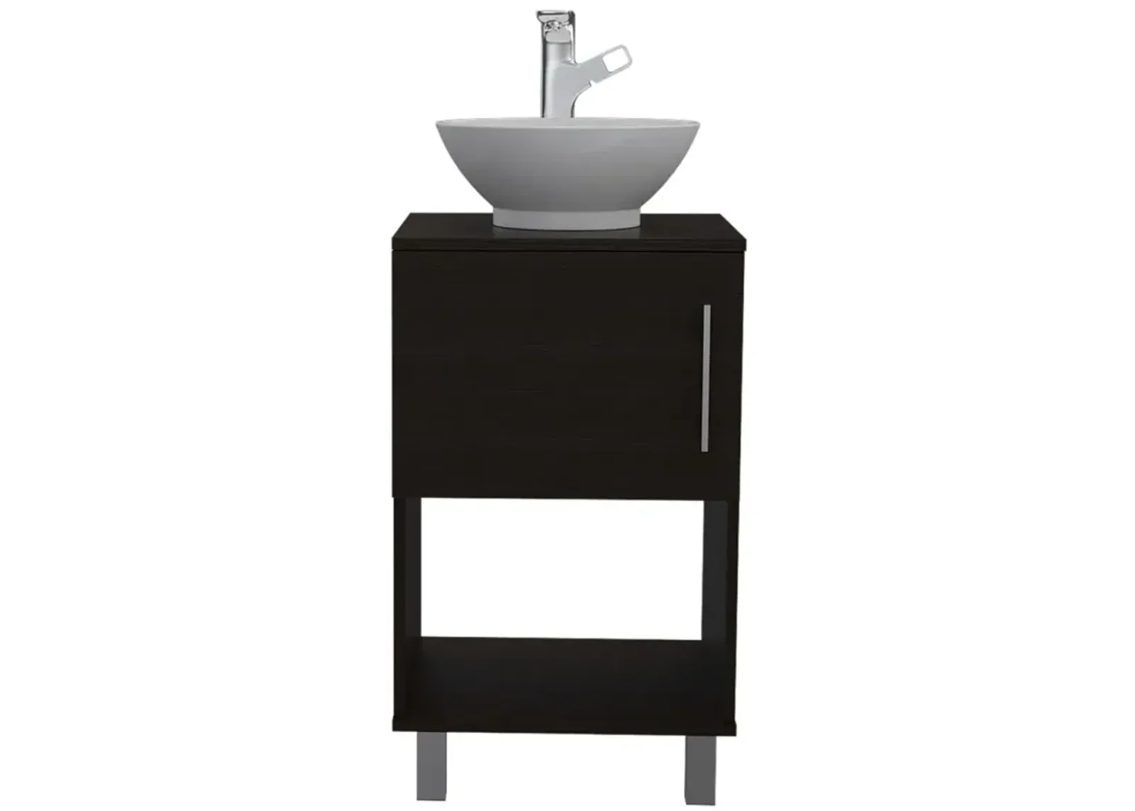 Saybrooke 1-Shelf Single Bathroom Vanity Wengue