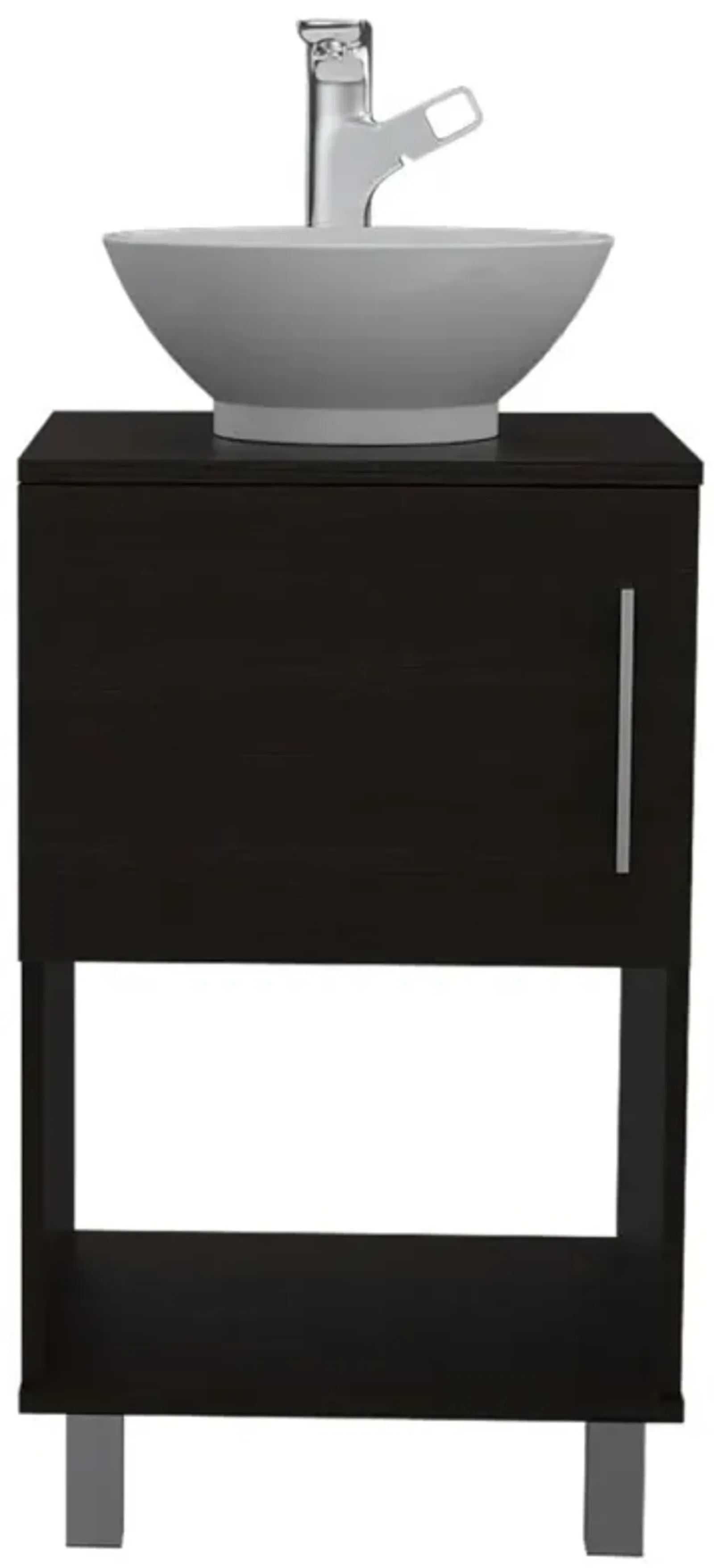 Saybrooke 1-Shelf Single Bathroom Vanity Wengue