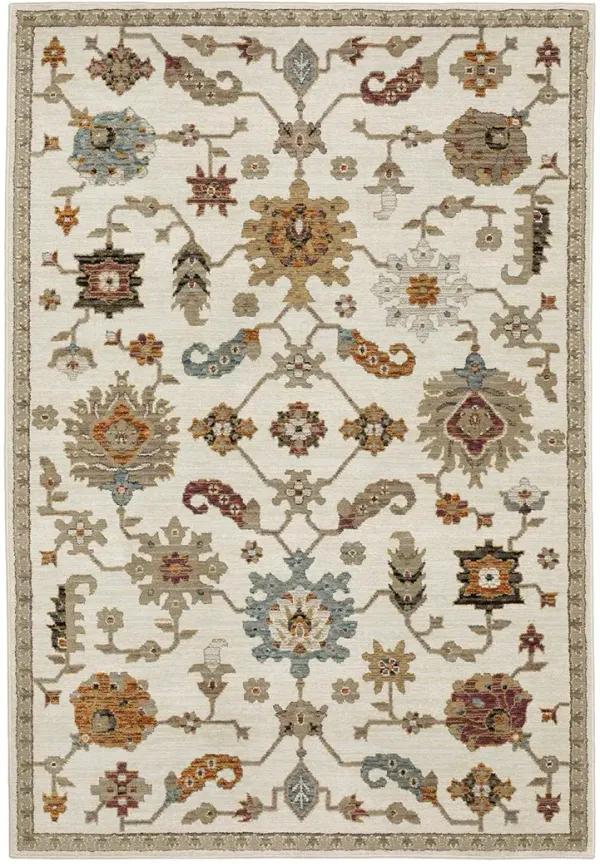 Andorra 5'3" x 7'3" Ivory Rug