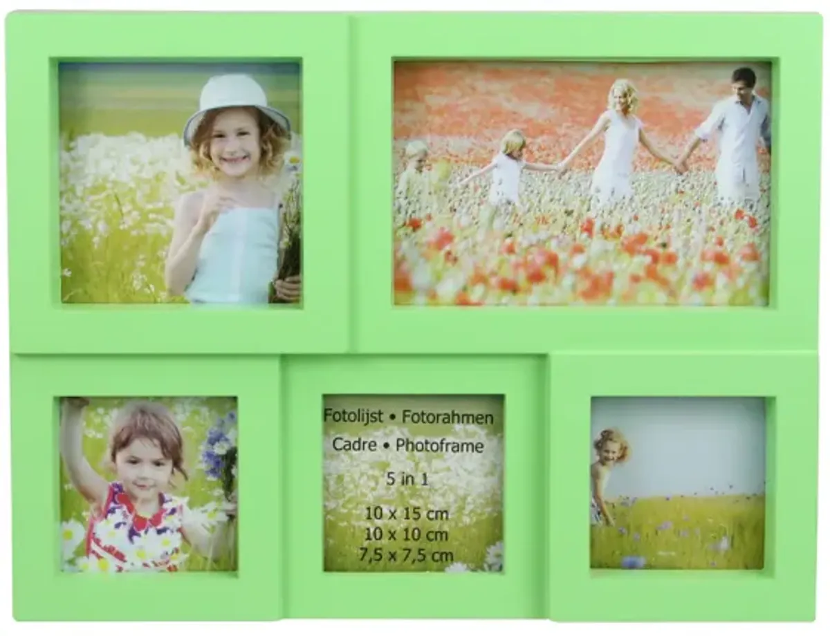 11.5" Green Multi-Sized Puzzled Collage Picture Frame