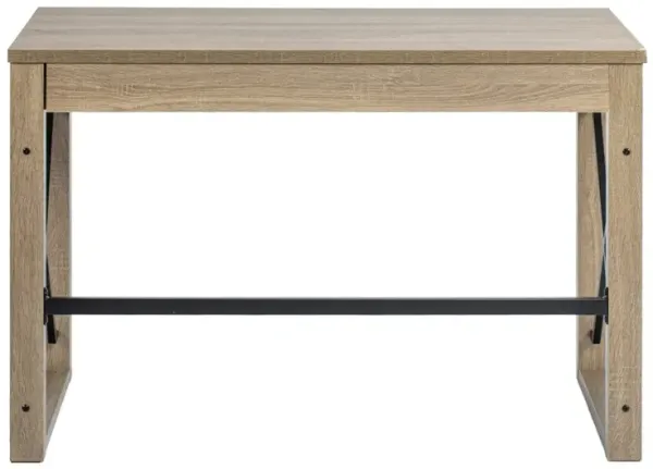 44.1" W x 20.1" D x 30.1" H Industrial Computer Desk With 1 Drawer - wood color