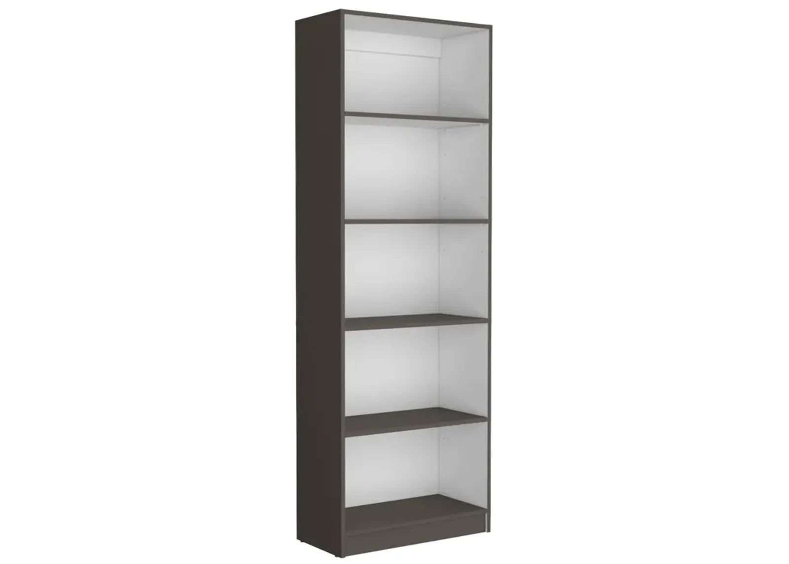 Home 4 Shelves Bookcase with Multi-Tiered Storage -Matt Gray / White