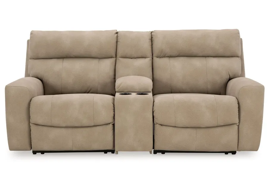 Next-Gen DuraPella 3-Piece Power Reclining Sectional Loveseat with Console