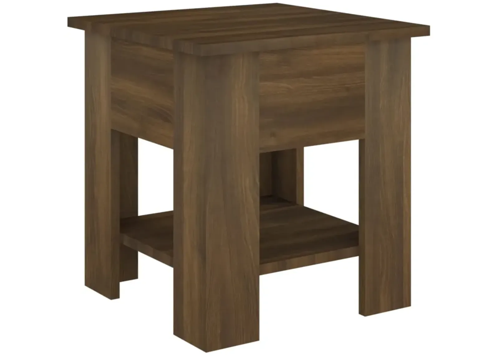 vidaXL Coffee Table Brown Oak 15.7"x15.7"x16.5" Engineered Wood