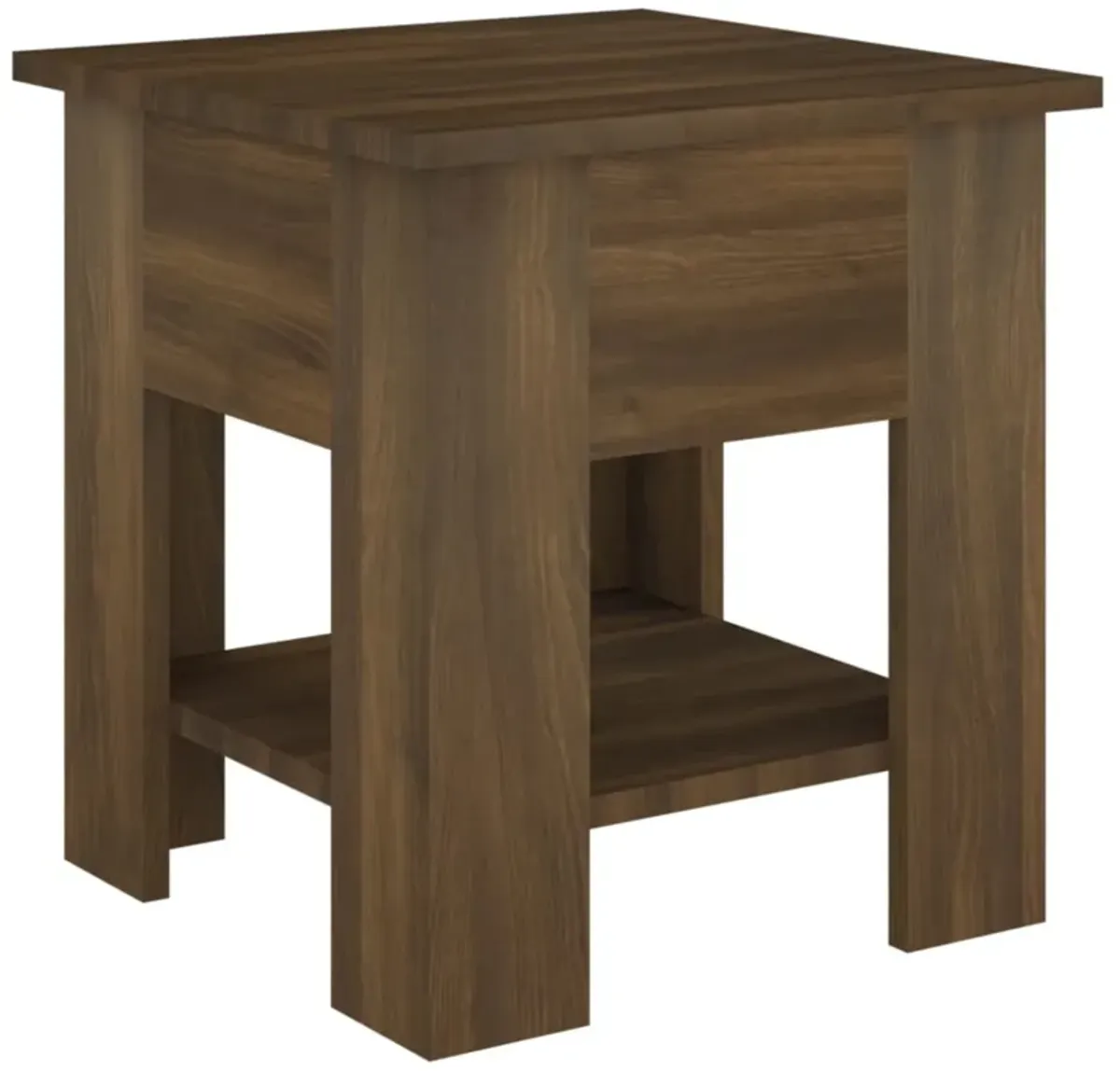 vidaXL Coffee Table Brown Oak 15.7"x15.7"x16.5" Engineered Wood