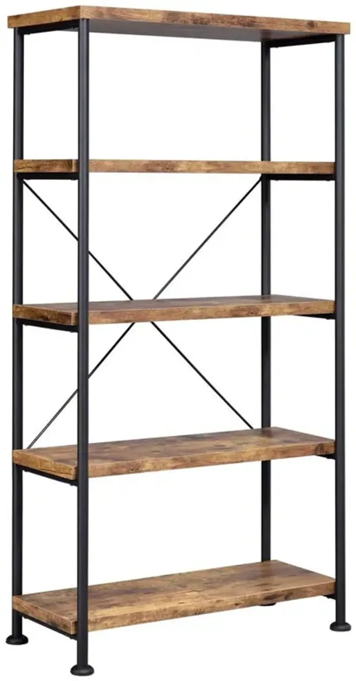 Analiese 4-shelf Bookcase Antique Nutmeg